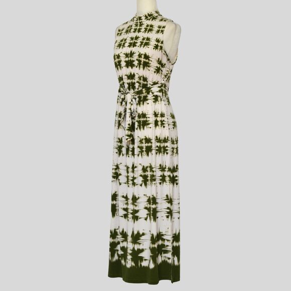 LONDON TIMES Women's Tie Dye Print Maxi Dress Green Size 12 - Picture 2 of 8